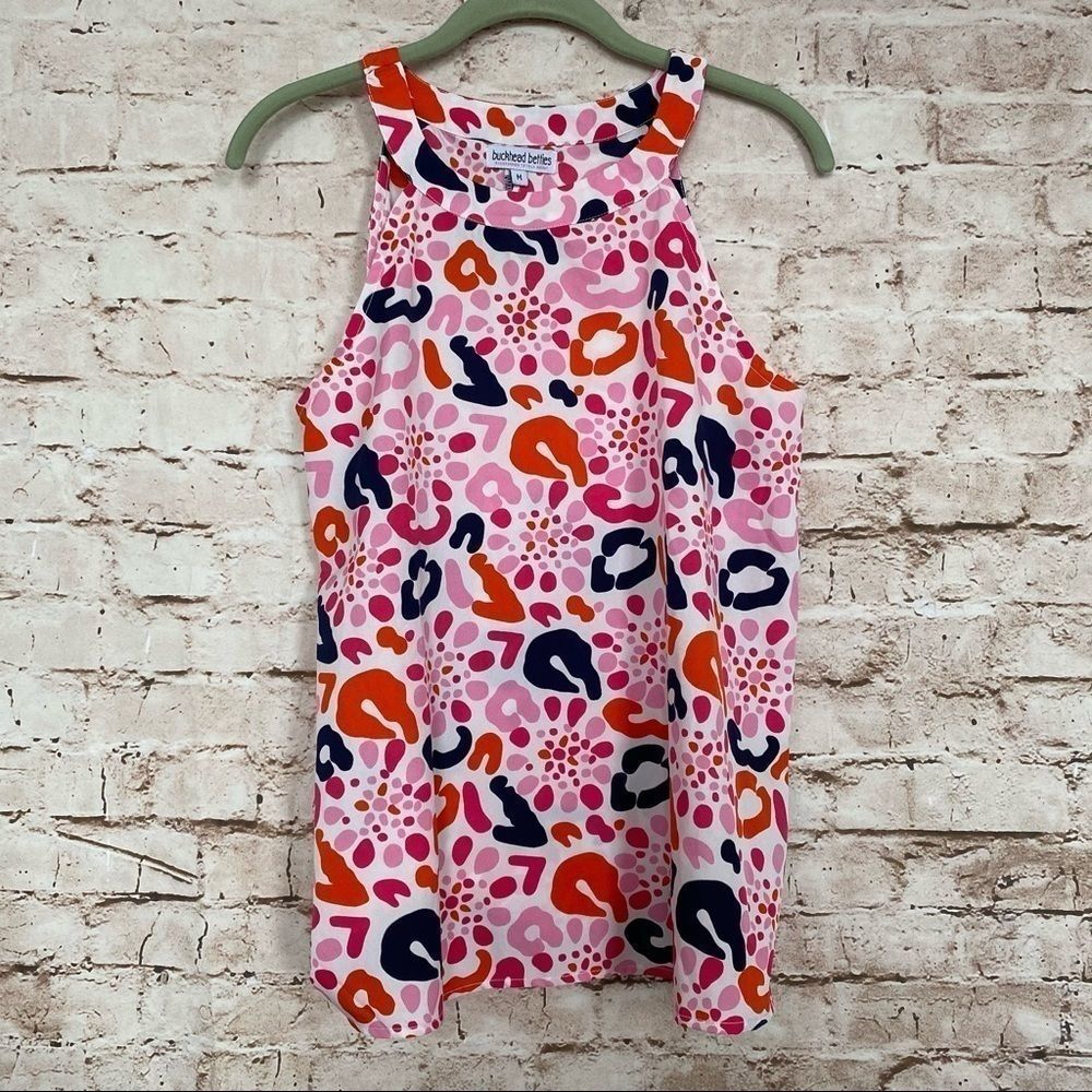 Buckhead Betties Sz M Sleeveless Multicolor Print Top